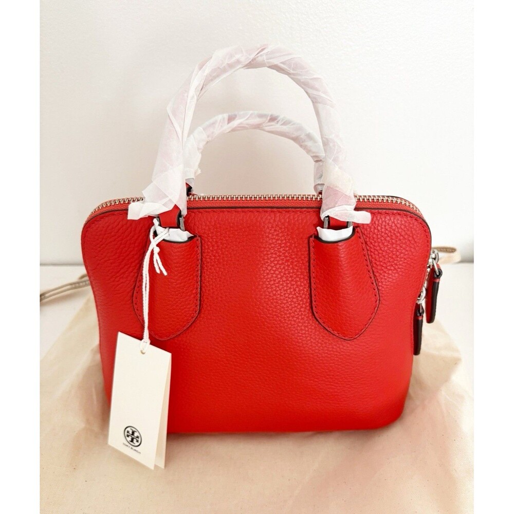 Tory Burch Poppy Satchel/Top Handle Zip Bag w Detachable Strap